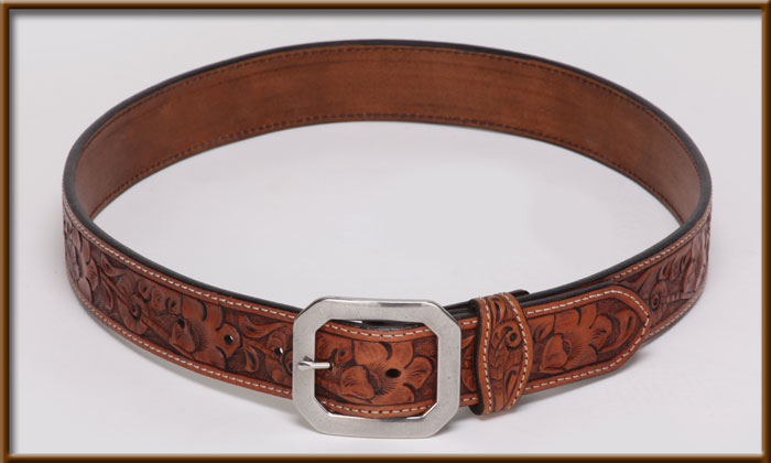 Special 3 Hand Tooled Belt with - HOLIDAY