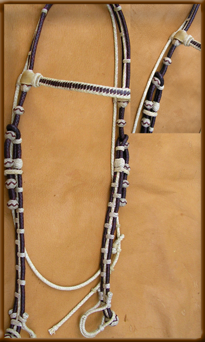 Braided Rawhide and Leather - MQHeadstalls