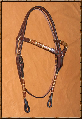 Benny Braid - Dyed Rawhide with Light Accents - HBC