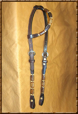 Benny Braid - Dyed Rawhide with Light Accents - HSE