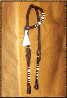 Rawhide Buttons with Mane Hair Tassel - HSE