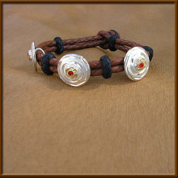 Colored Crystal Concho Bracelet - JEWELRY