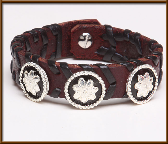 Laced Leather Bracelet - JEWELRY