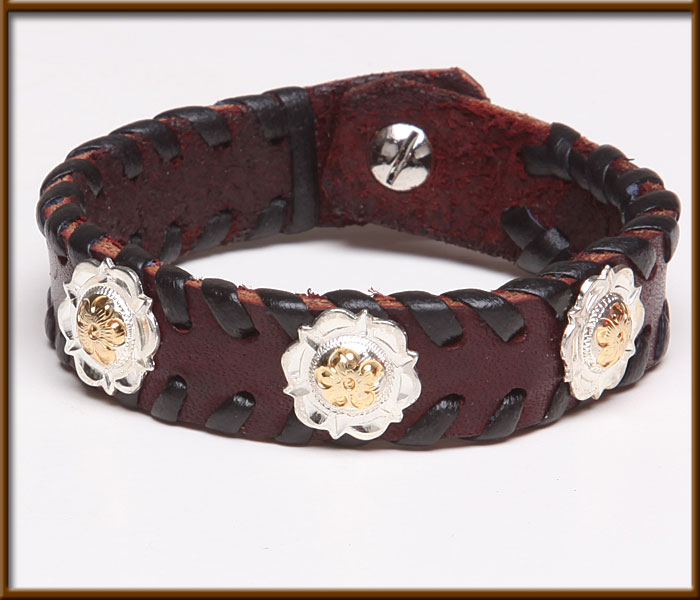 Laced Leather Bracelet - JEWELRY