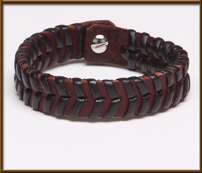 Full Laced Leather Bracelet - JEWELRY