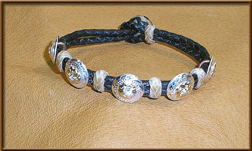 Crystal Silver Concho Bracelet - JEWELRY