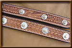 Hand Tooled Leather Collar w/Silver - DCL