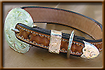 Handtooled Collar with Silver Buckle, Loop and Tip - DCL